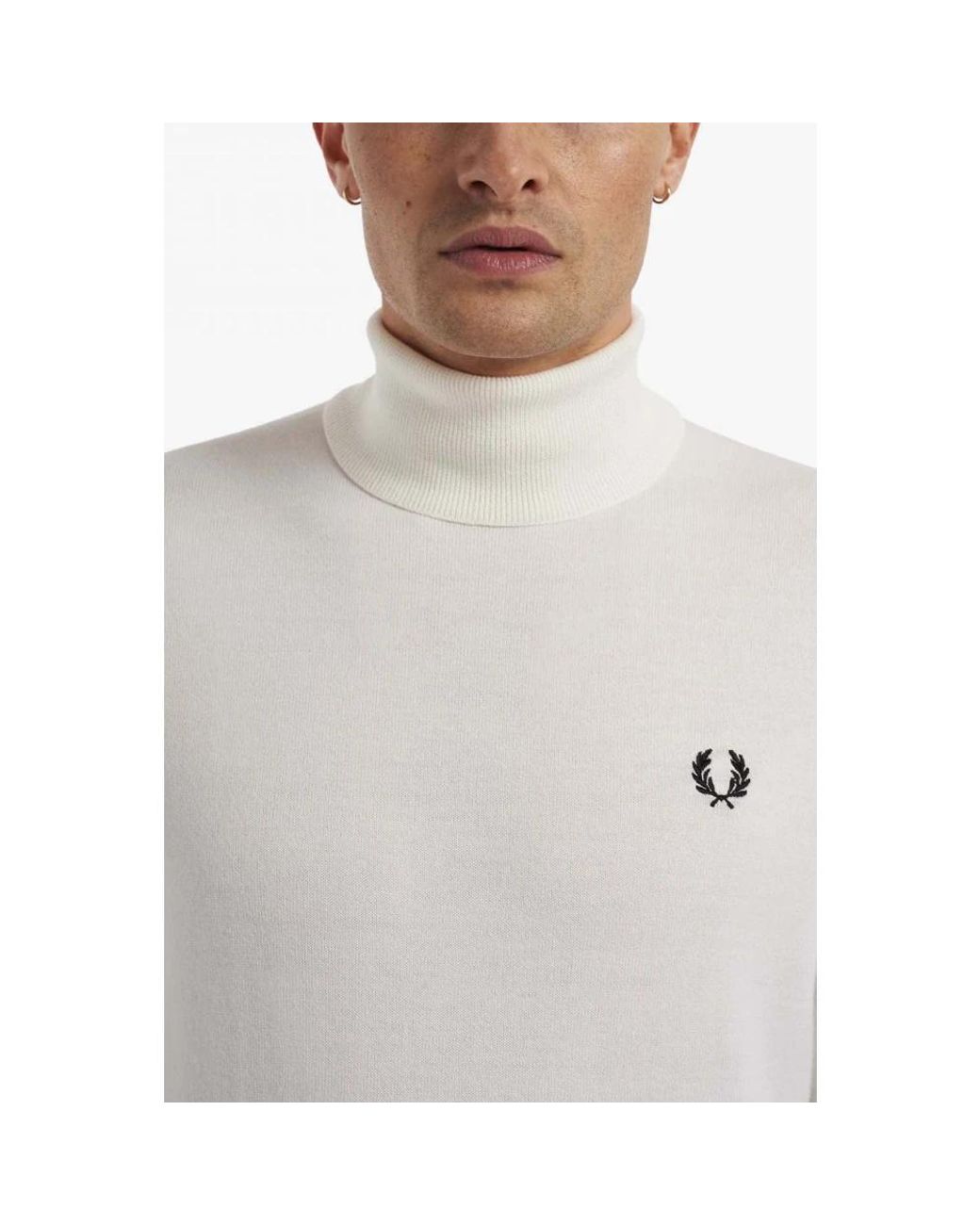 Fred Perry White Turtlenecks for men