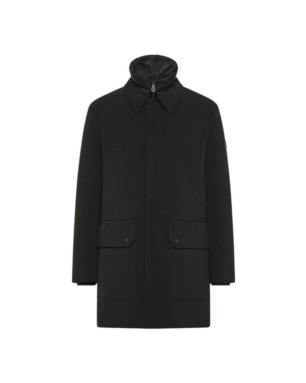 Peuterey Black Single-Breasted Coats for men