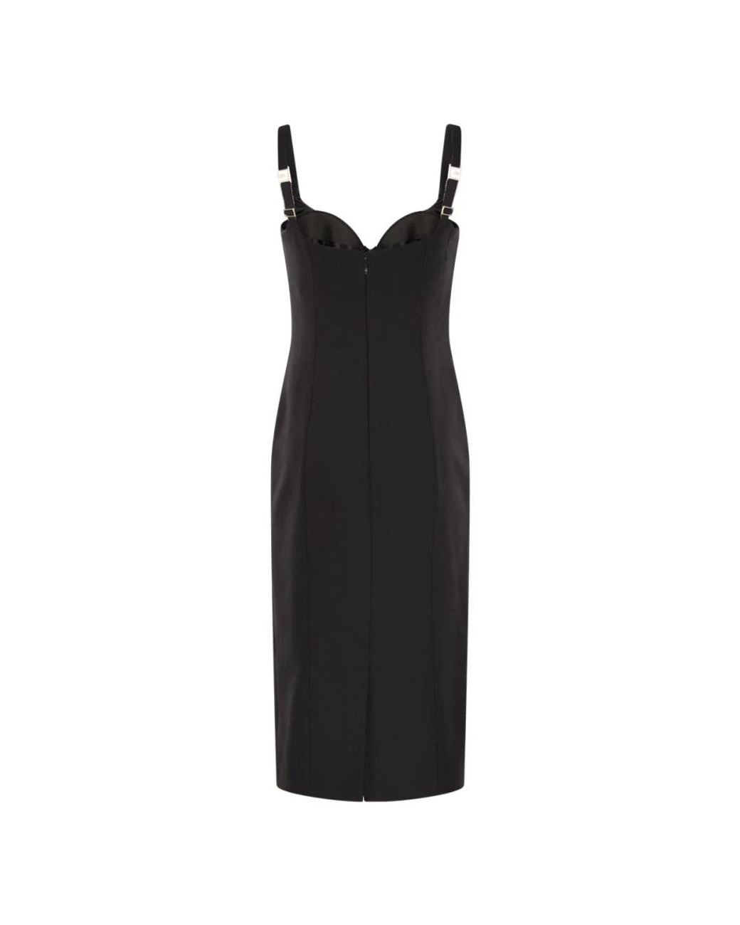 Elisabetta Franchi Black Midi Dresses