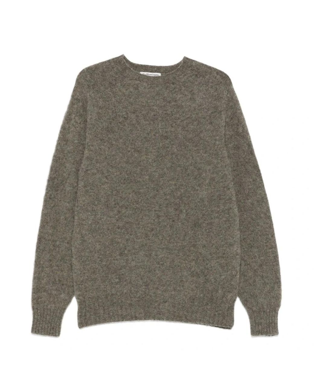 YMC Gray Round-Neck Knitwear for men
