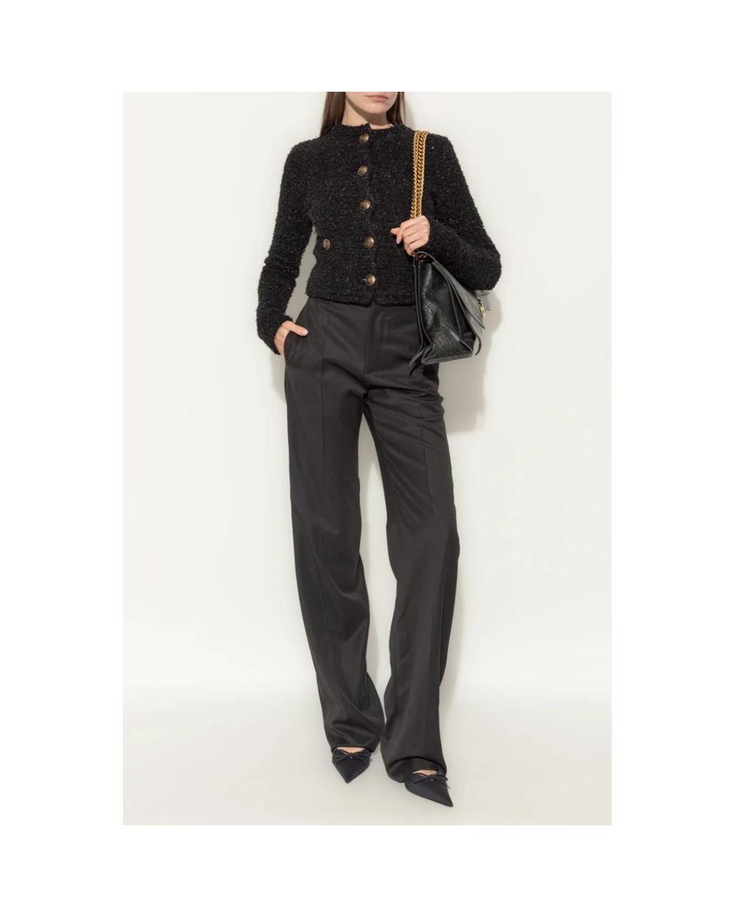 Balenciaga Black Tweed Jackets