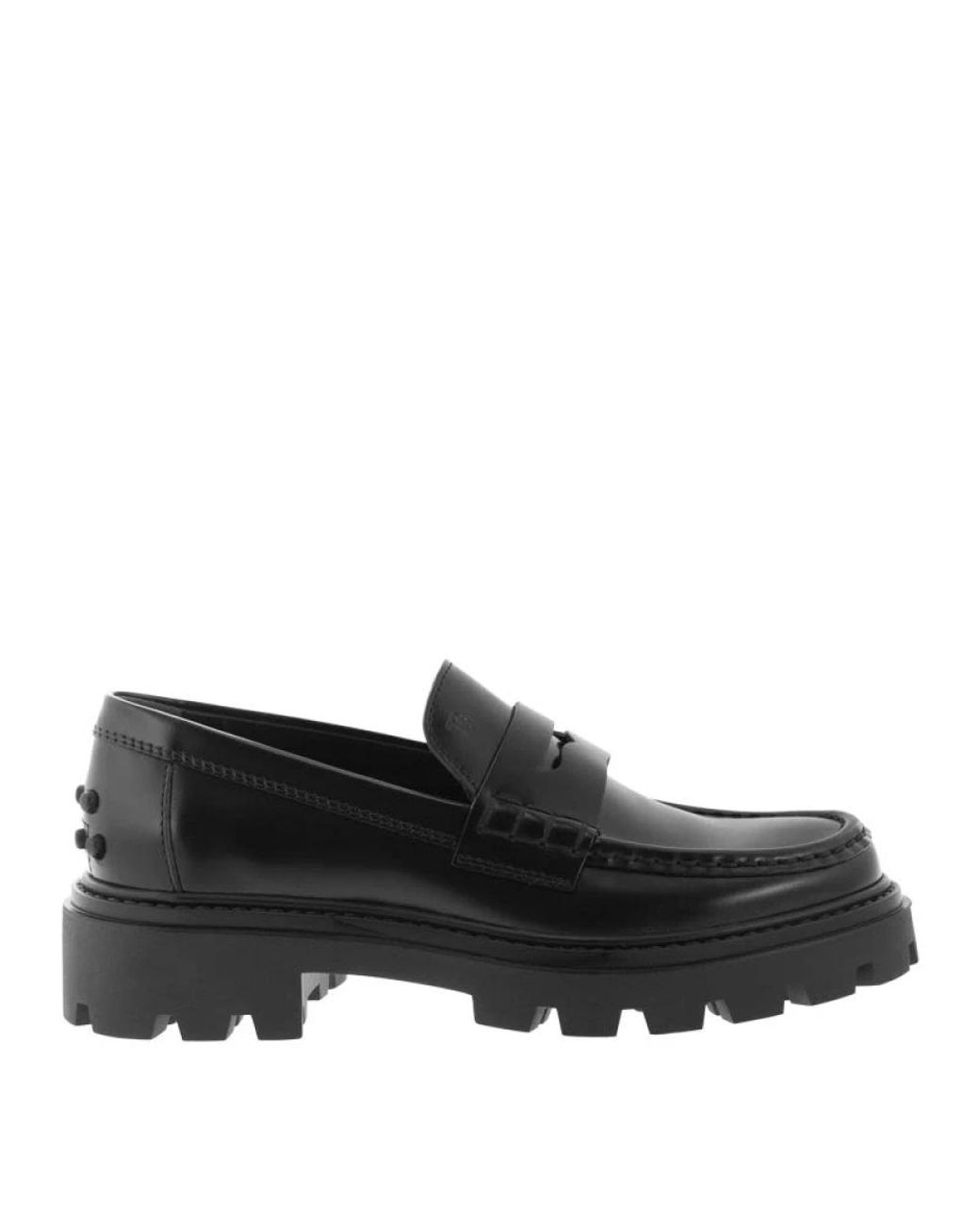 Tod's Black E Lederslipper für Frauen