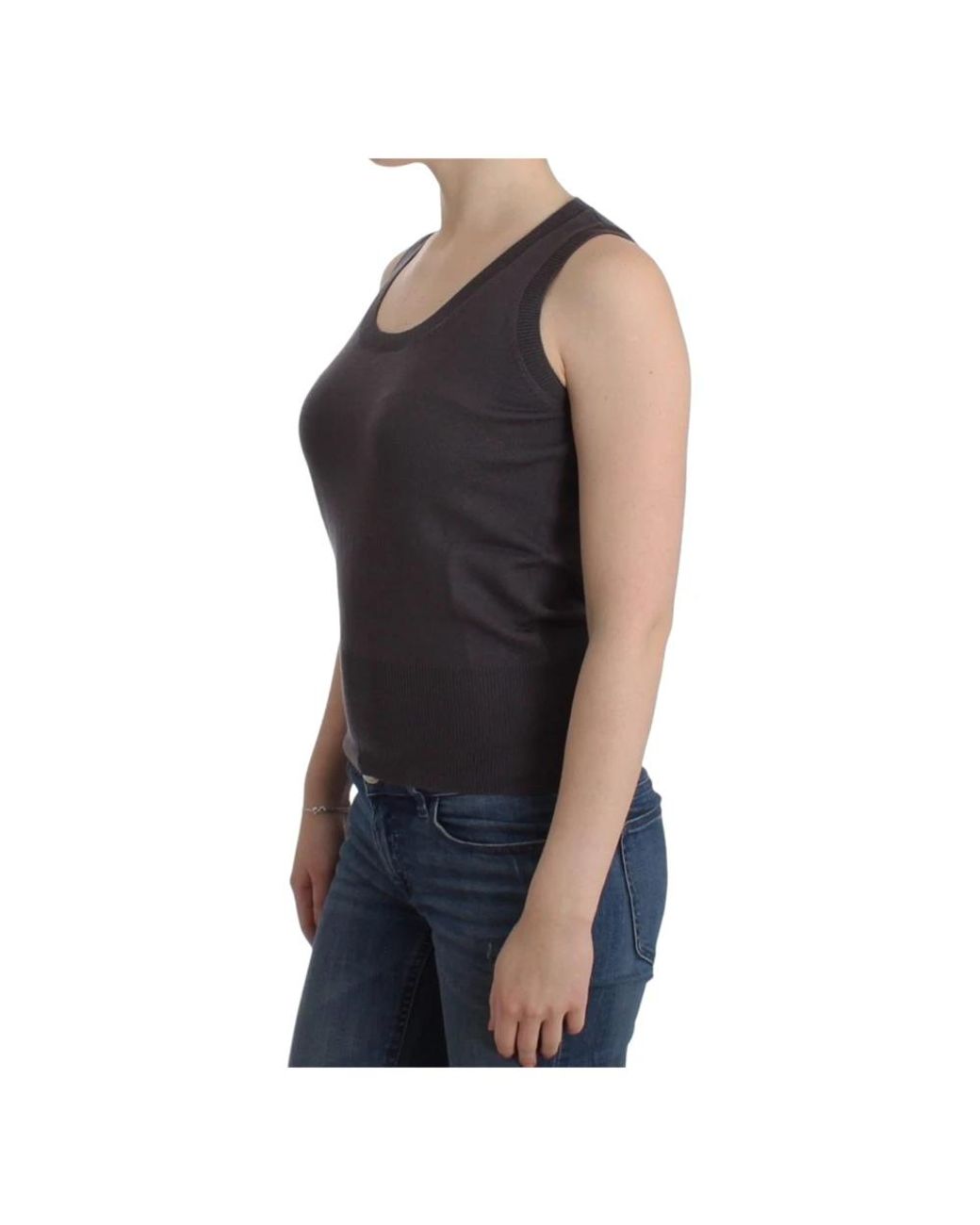John Galliano Black Sleeveless Tops