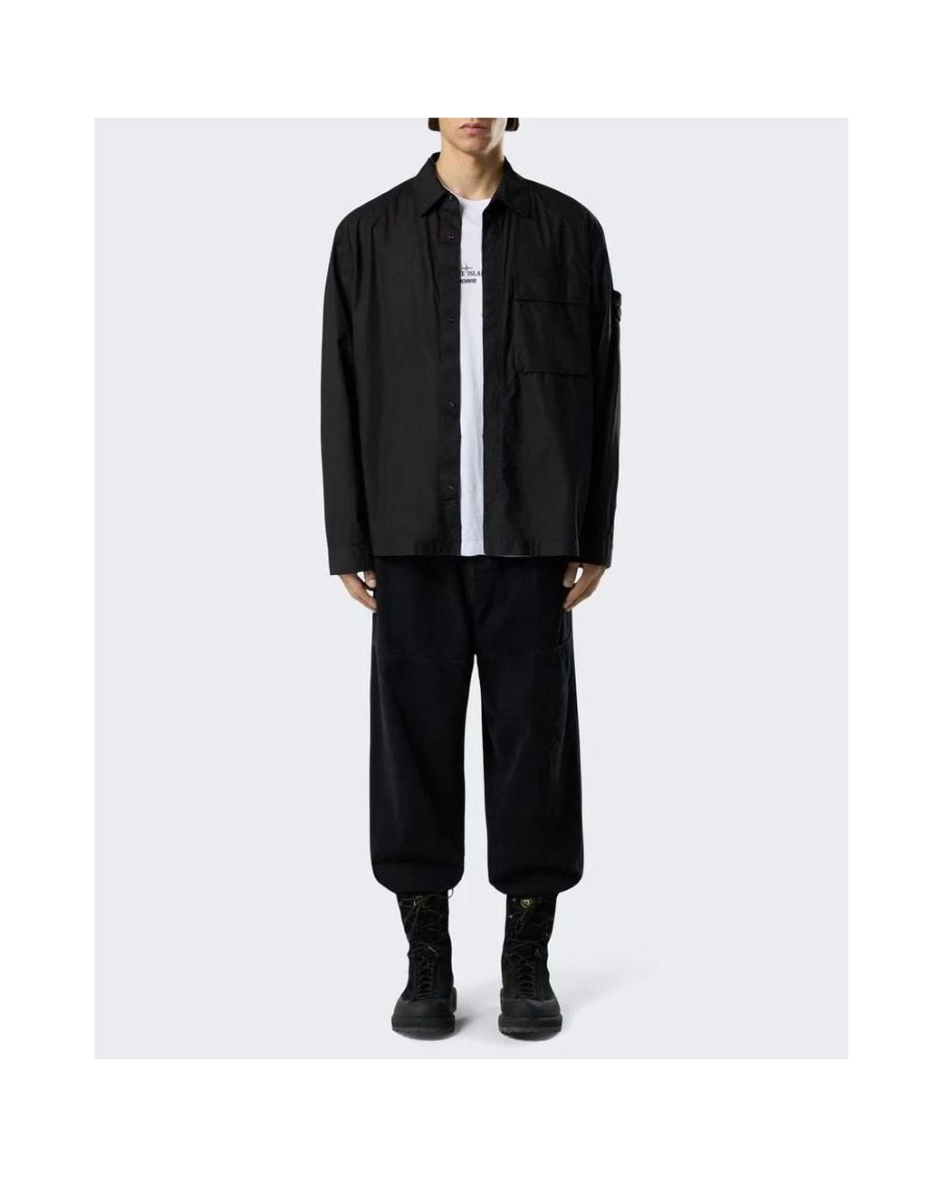 Stone Island Black Light Jackets for men