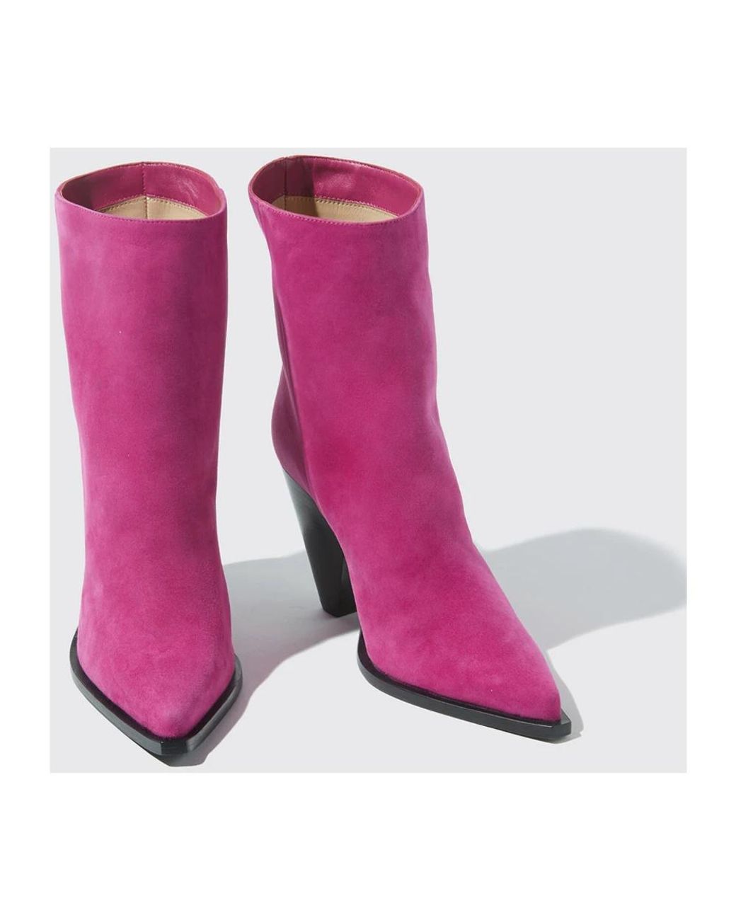 Scarosso Purple Heeled Boots
