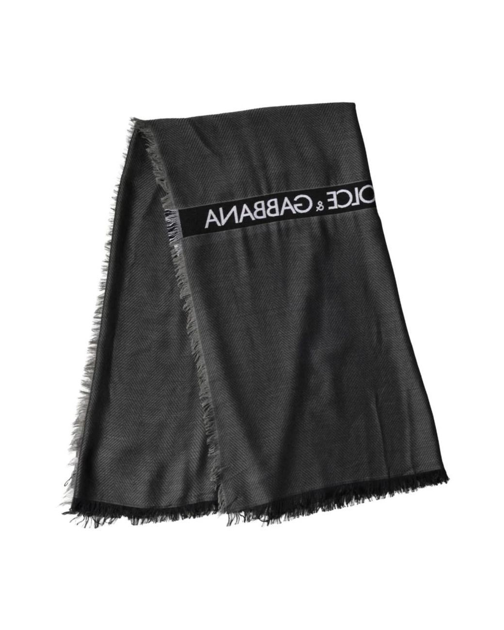 Dolce & Gabbana Black Winter Scarves for men