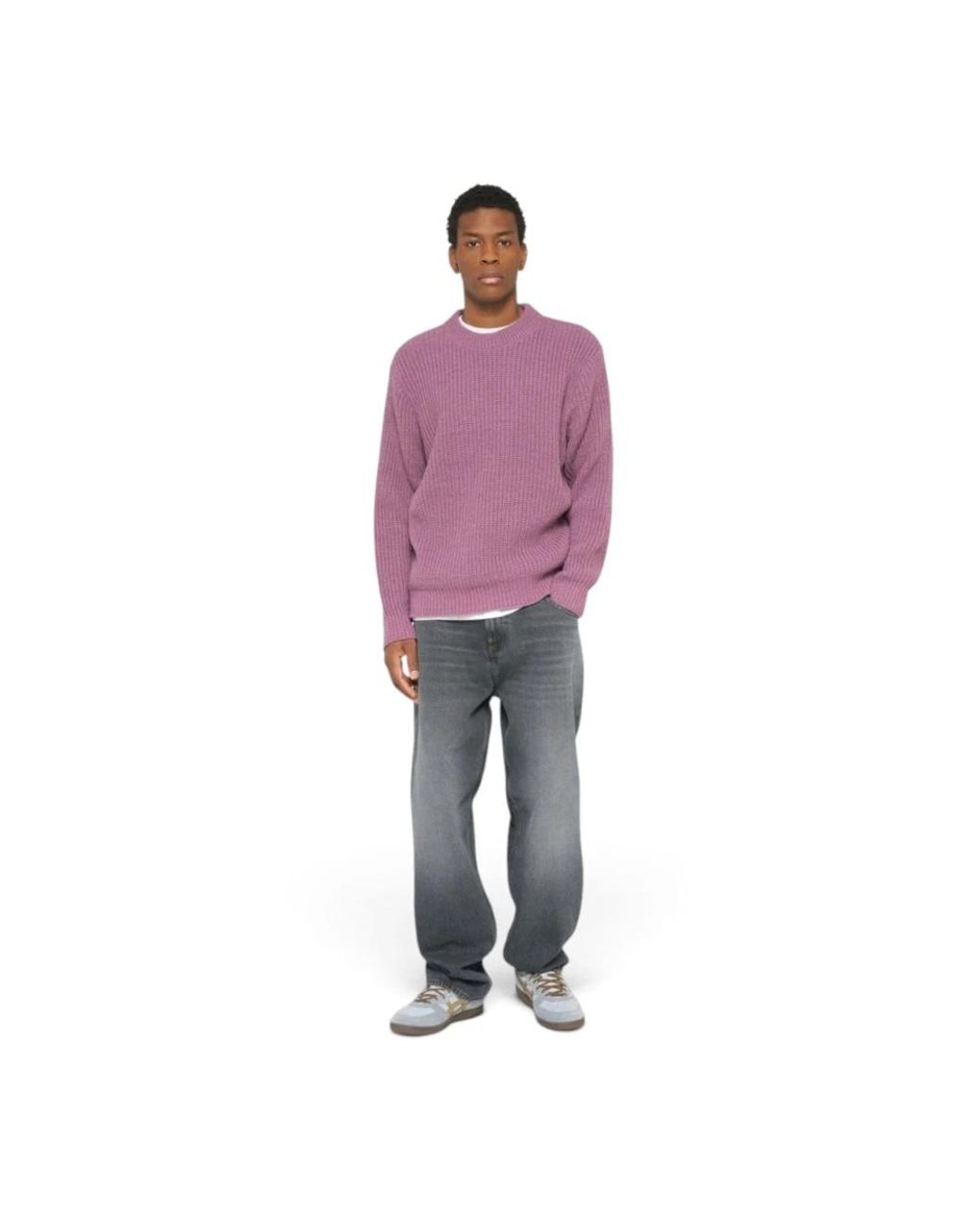 Edwin Purple Round-Neck Knitwear for men