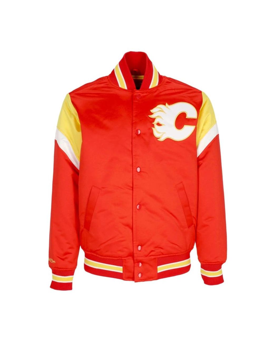 Mitchell & Ness Jassen ,Rood ,Polyester Nhl Heavyweight Bomberjack Calgary Flames in het Red voor heren