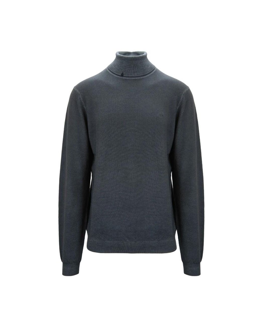 Sun 68 Truien & Vesten ,Zwart ,Wol Merino Wollen Coltrui in het Blue voor heren
