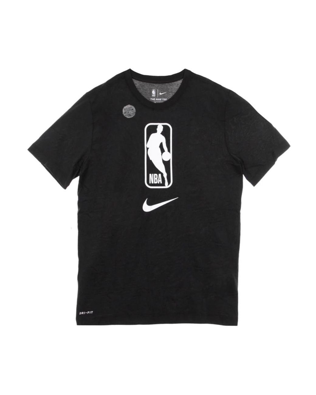 Nike Fitness ,Zwart ,Katoen Nba Logo Zwart/Wit T-Shirt in het Black voor heren