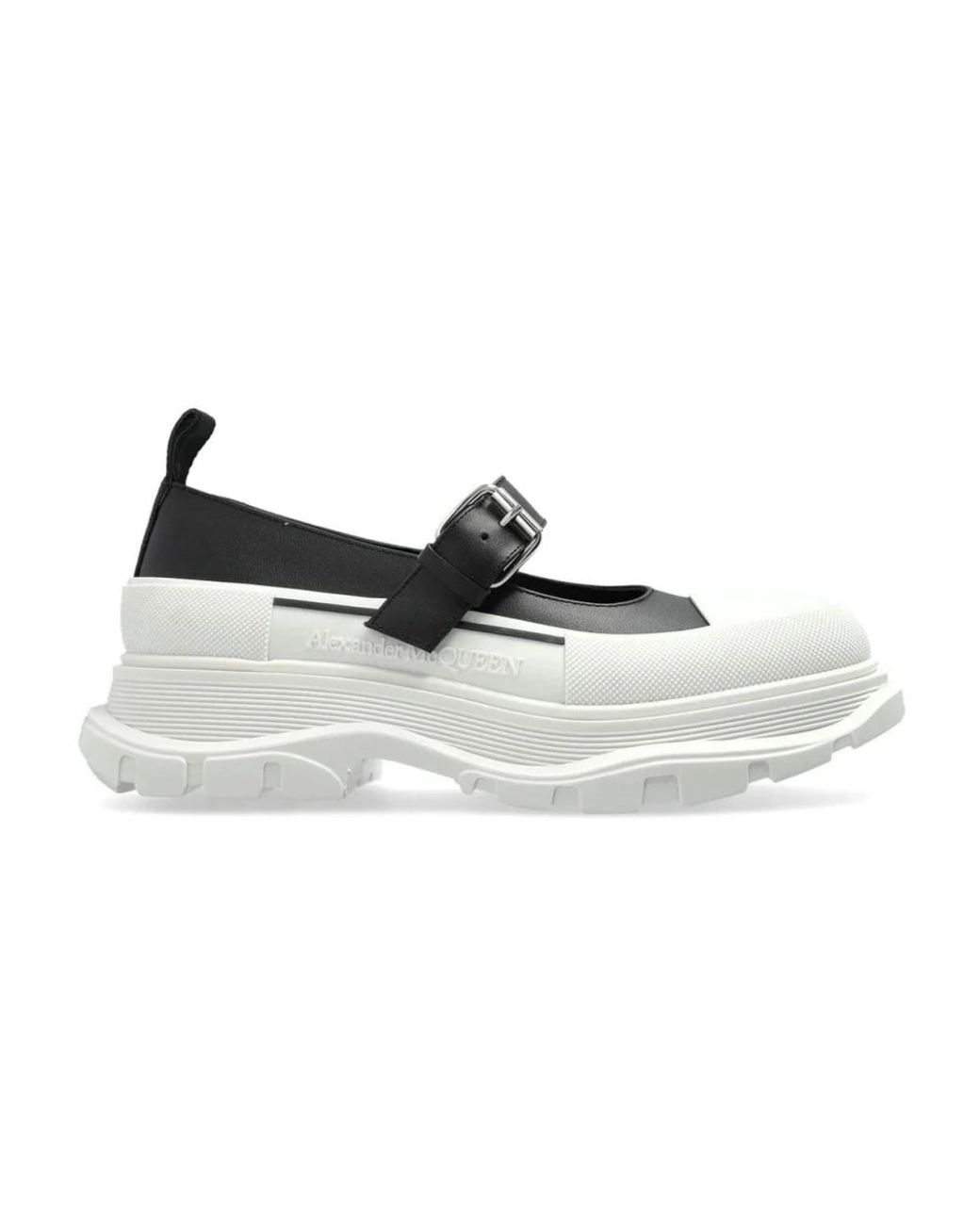 McQueen Black Flat Shoes