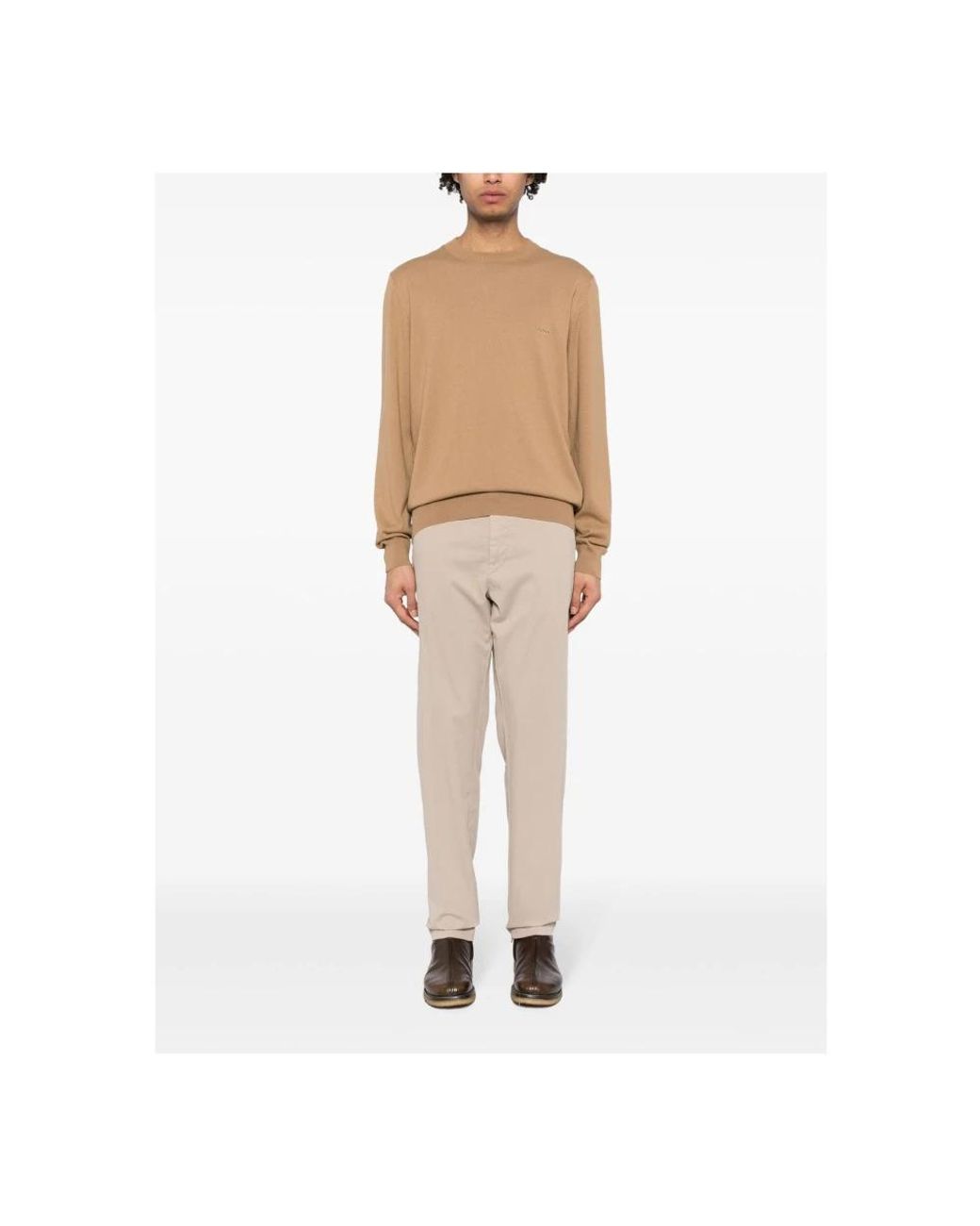 Boss Brown Round-Neck Knitwear for men