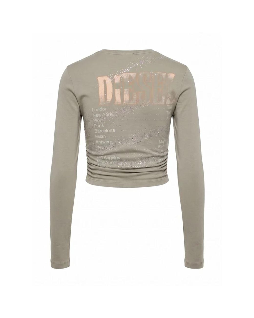DIESEL Gray Long Sleeve T-Shirts