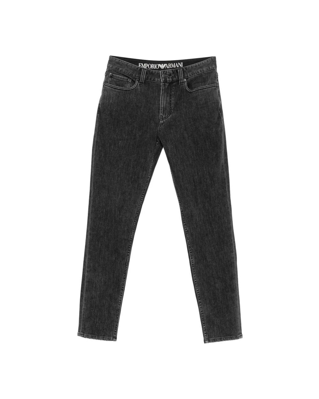 Emporio Armani Black Slim Fit Jeans for men