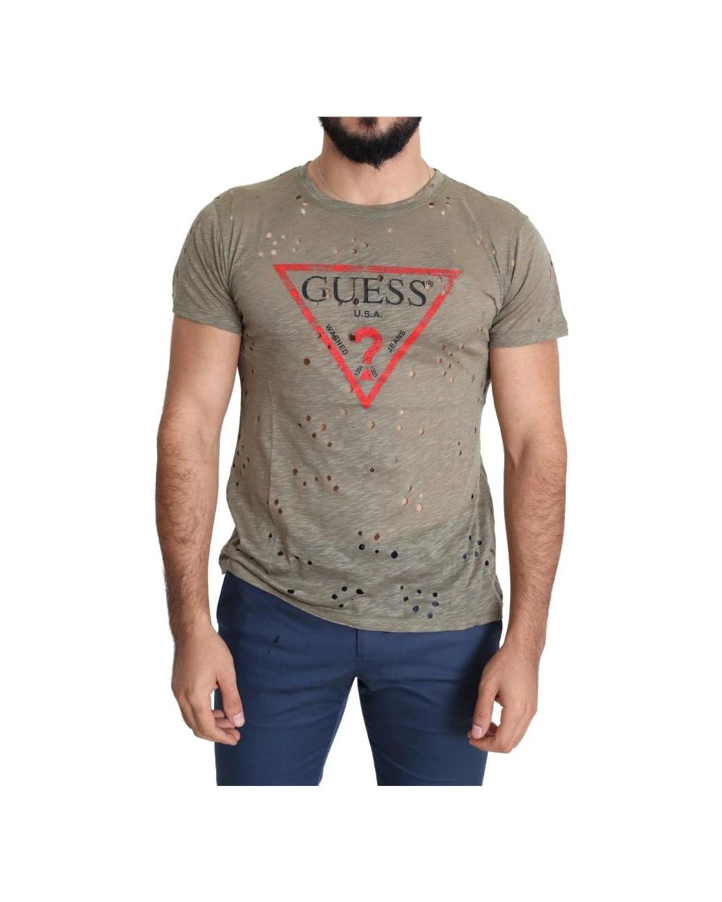Guess Gray T-Shirts for men