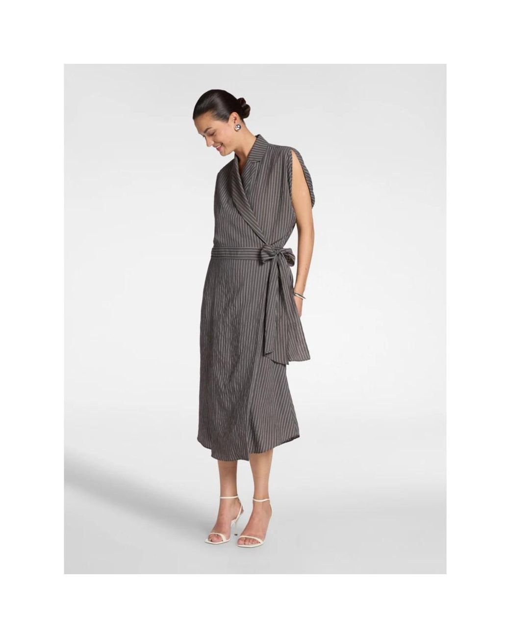 Wrap Dresses Elena Miro de color Gray