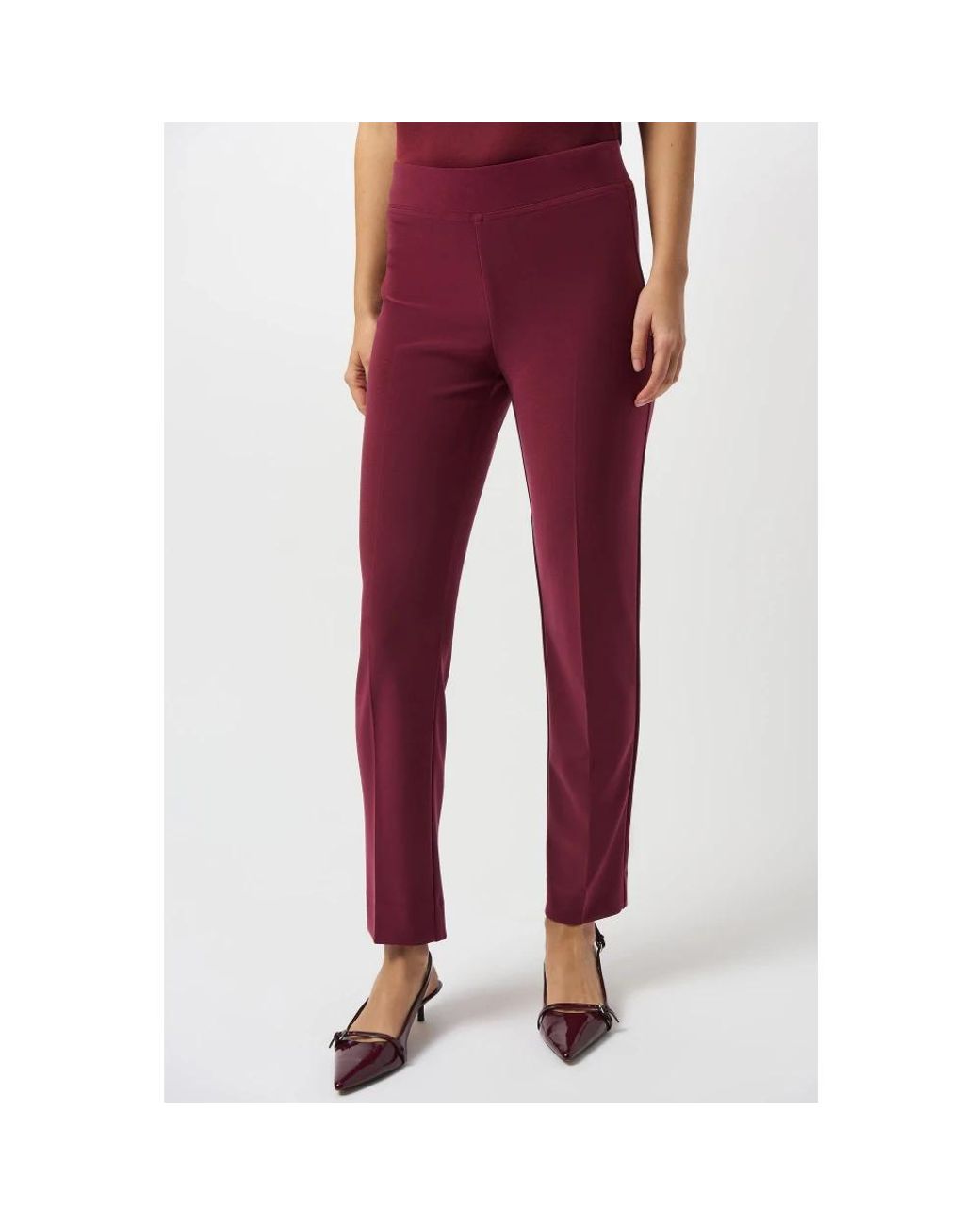 Joseph Ribkoff Purple Slim-Fit Trousers