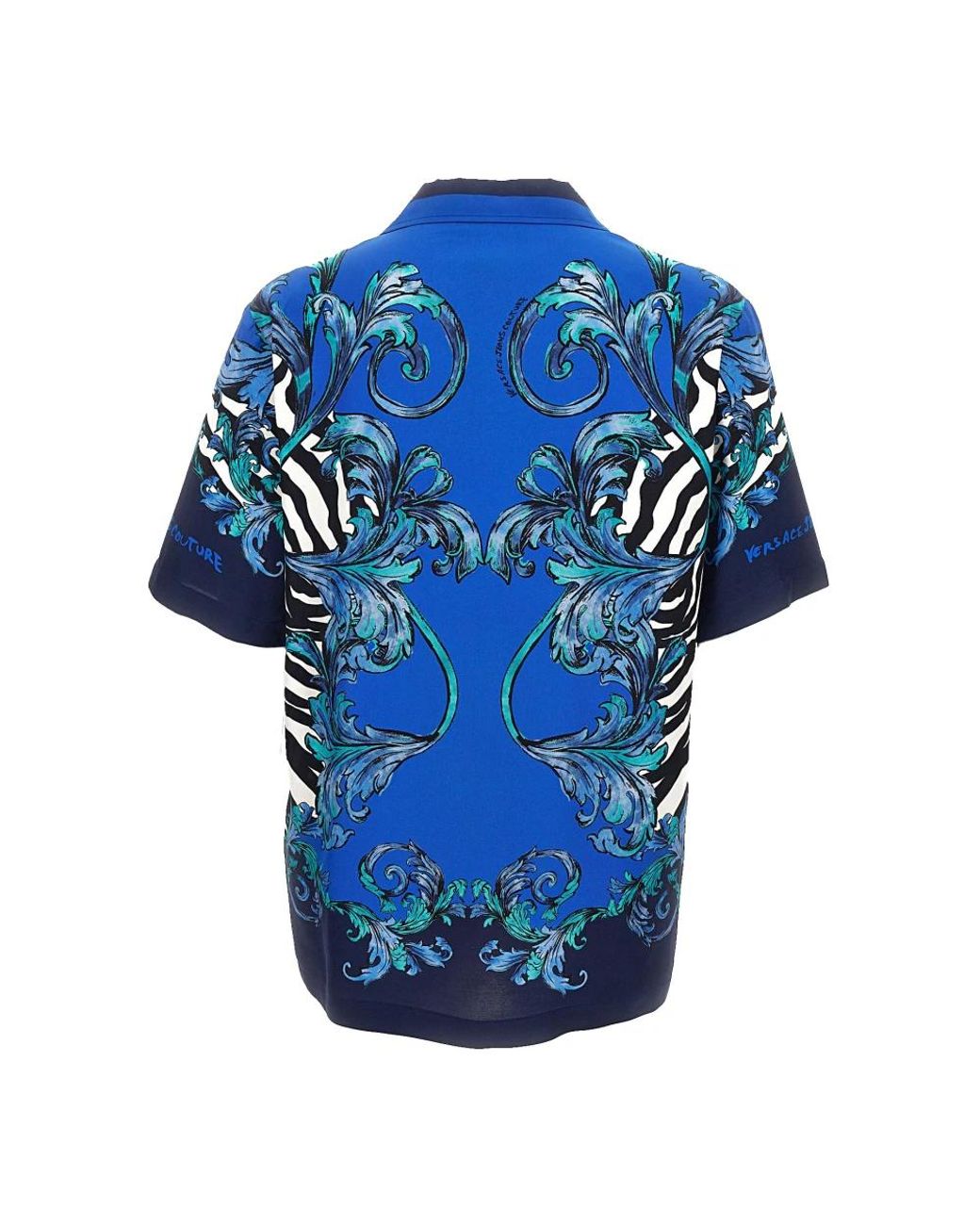 Versace Jeans Couture Blue Short Sleeve Shirts for men