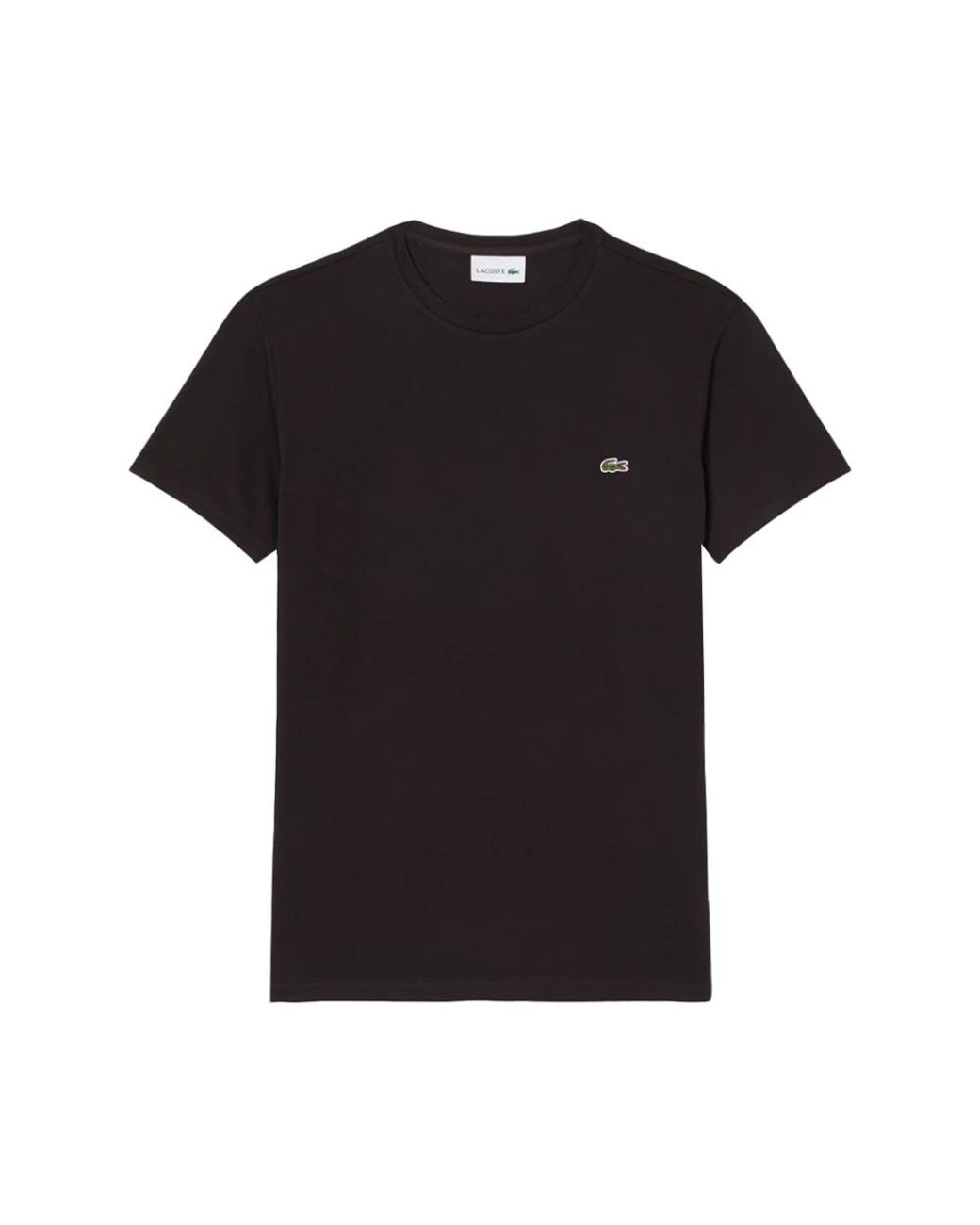Lacoste Tops ,Bruin ,Katoen Pima Katoenen T-Shirt in het Black voor heren