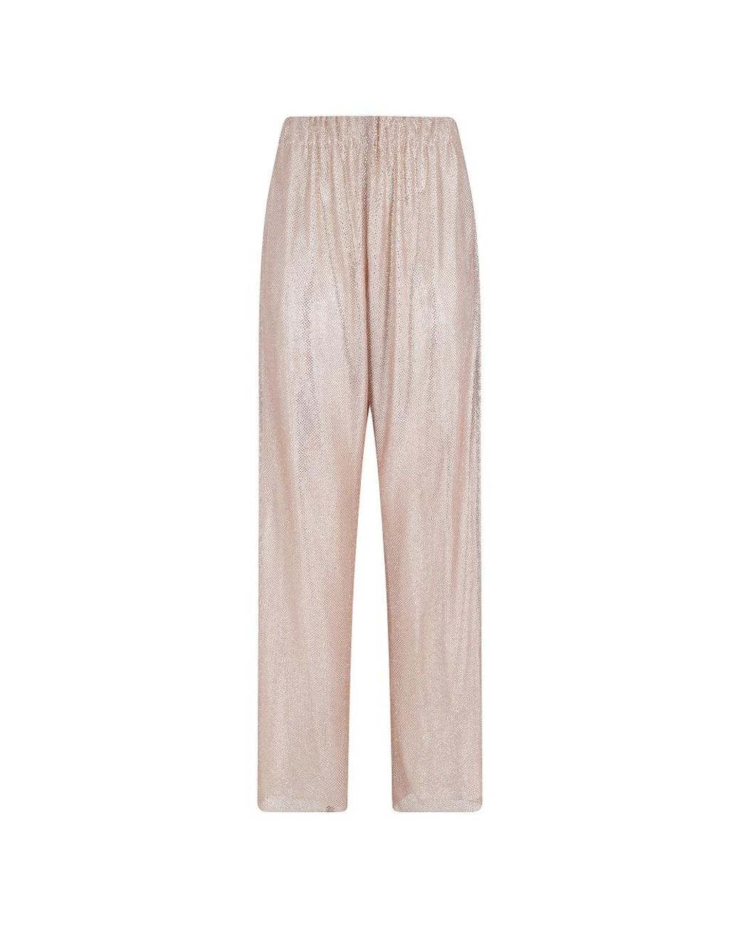 Alberta Ferretti Natural Wide Trousers