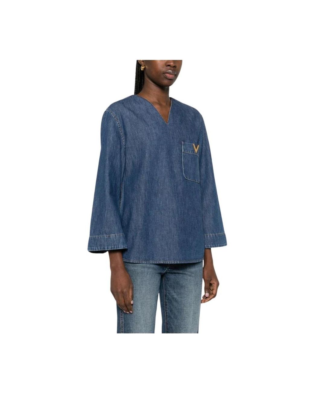 Valentino Garavani Blue Blouses