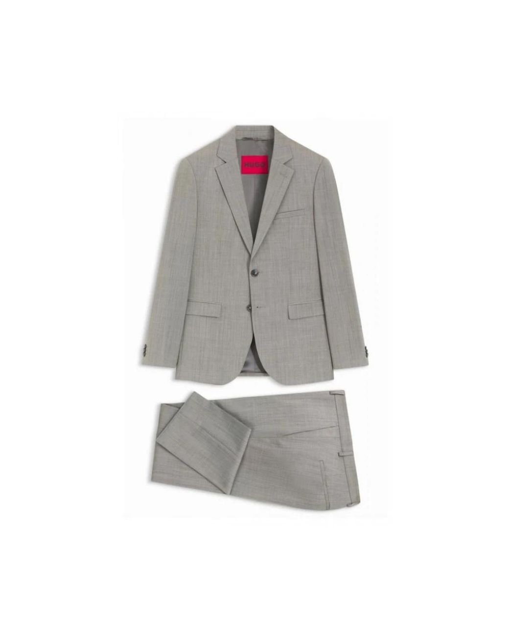 HUGO Gray Single Breasted Suits for men