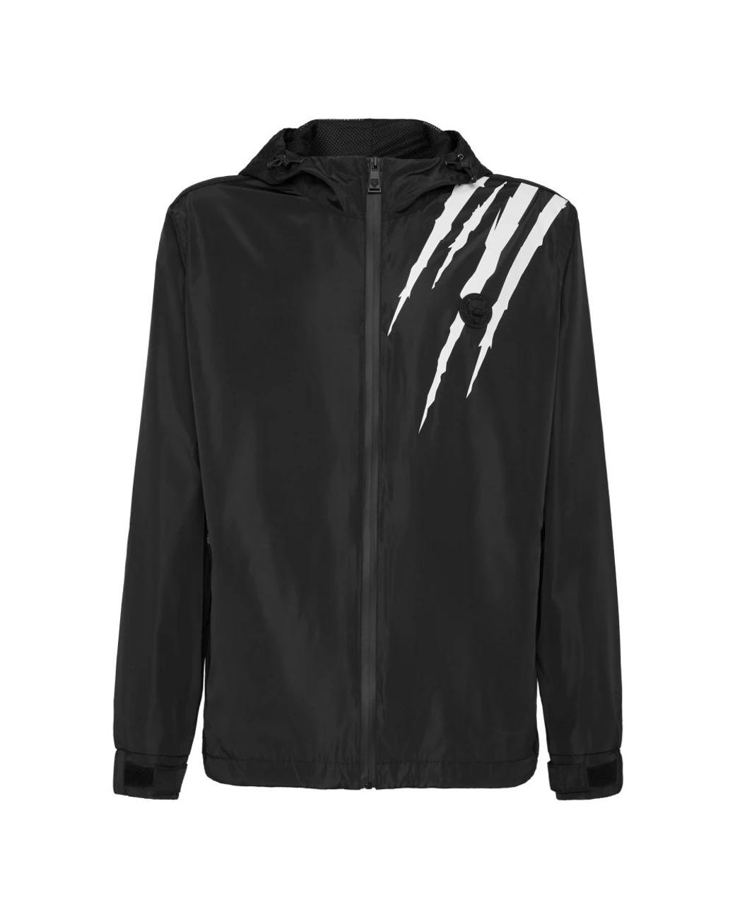Philipp Plein Fitness ,Zwart ,Nylon Nylon Jacket Scratch in het Black voor heren