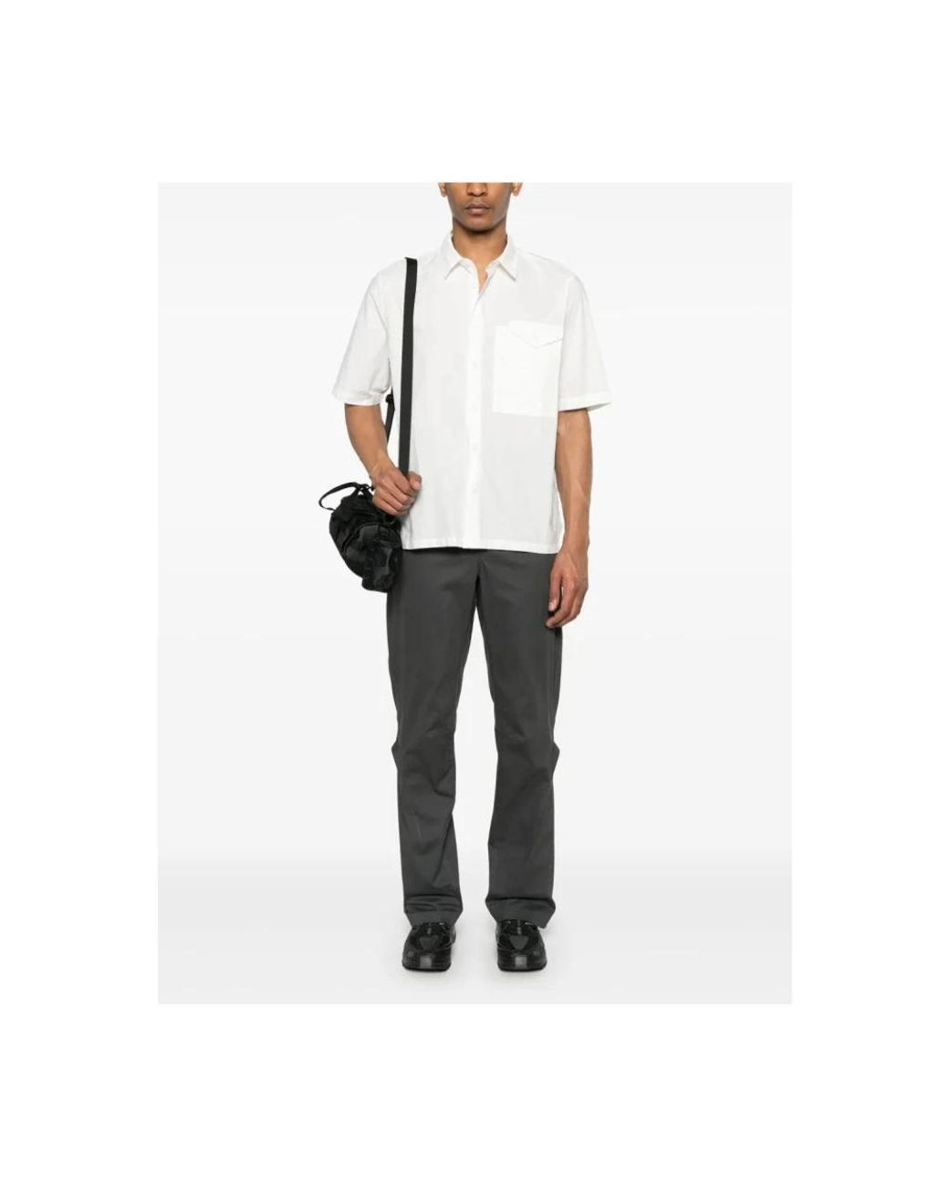 C P Company White Short Sleeve Shirts for men