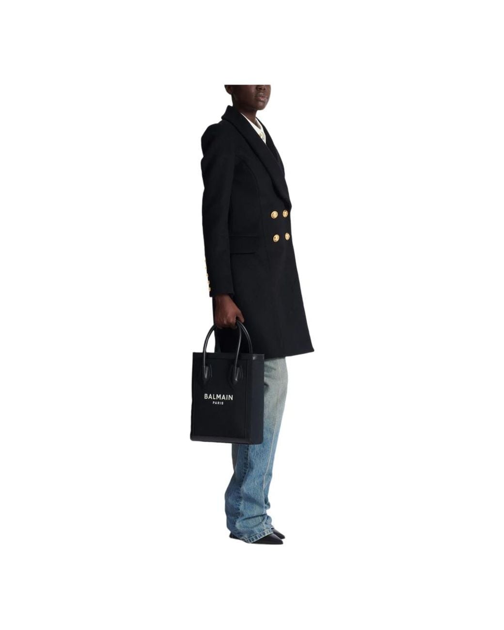 Balmain Black Shopping Bags