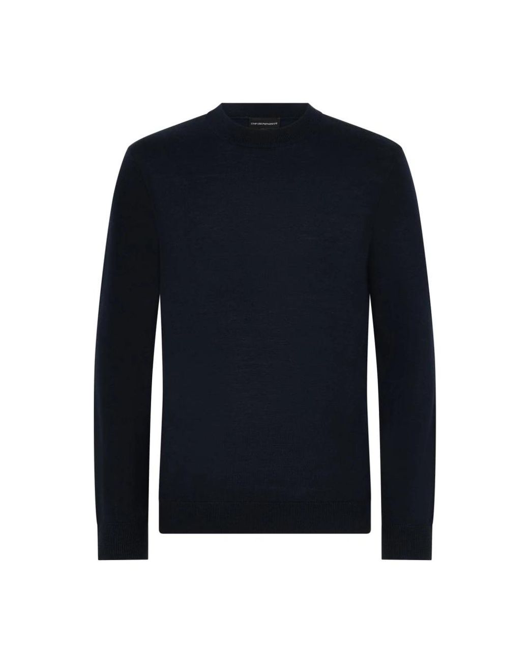 Emporio Armani Blue Round-Neck Knitwear for men