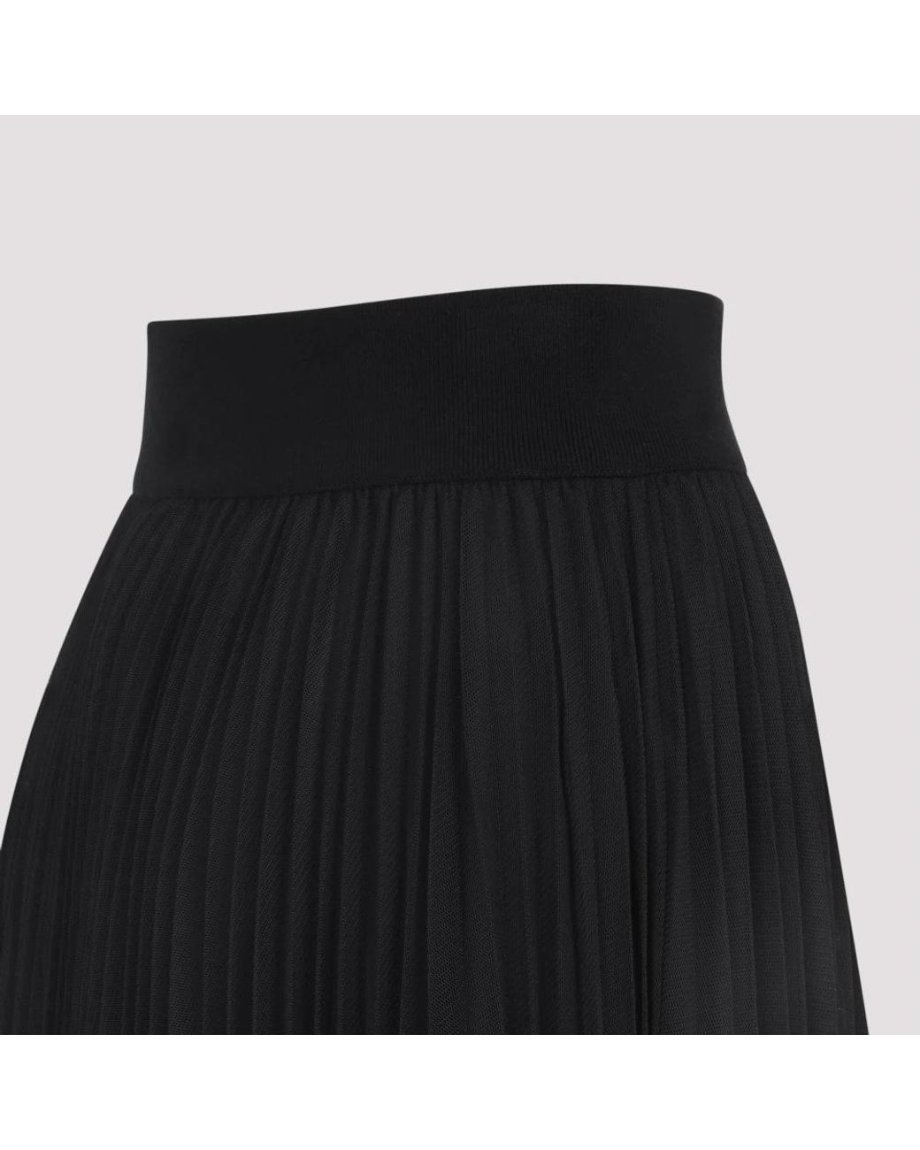 Fabiana Filippi Black Tulle Polyeser Midi Skirt