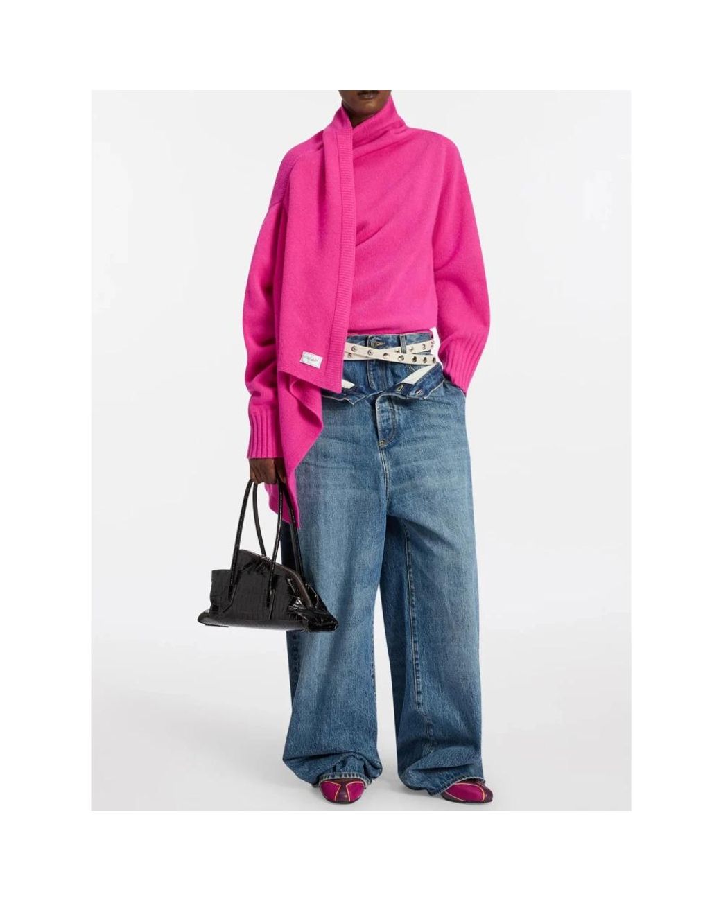 The Attico Pink Round-Neck Knitwear