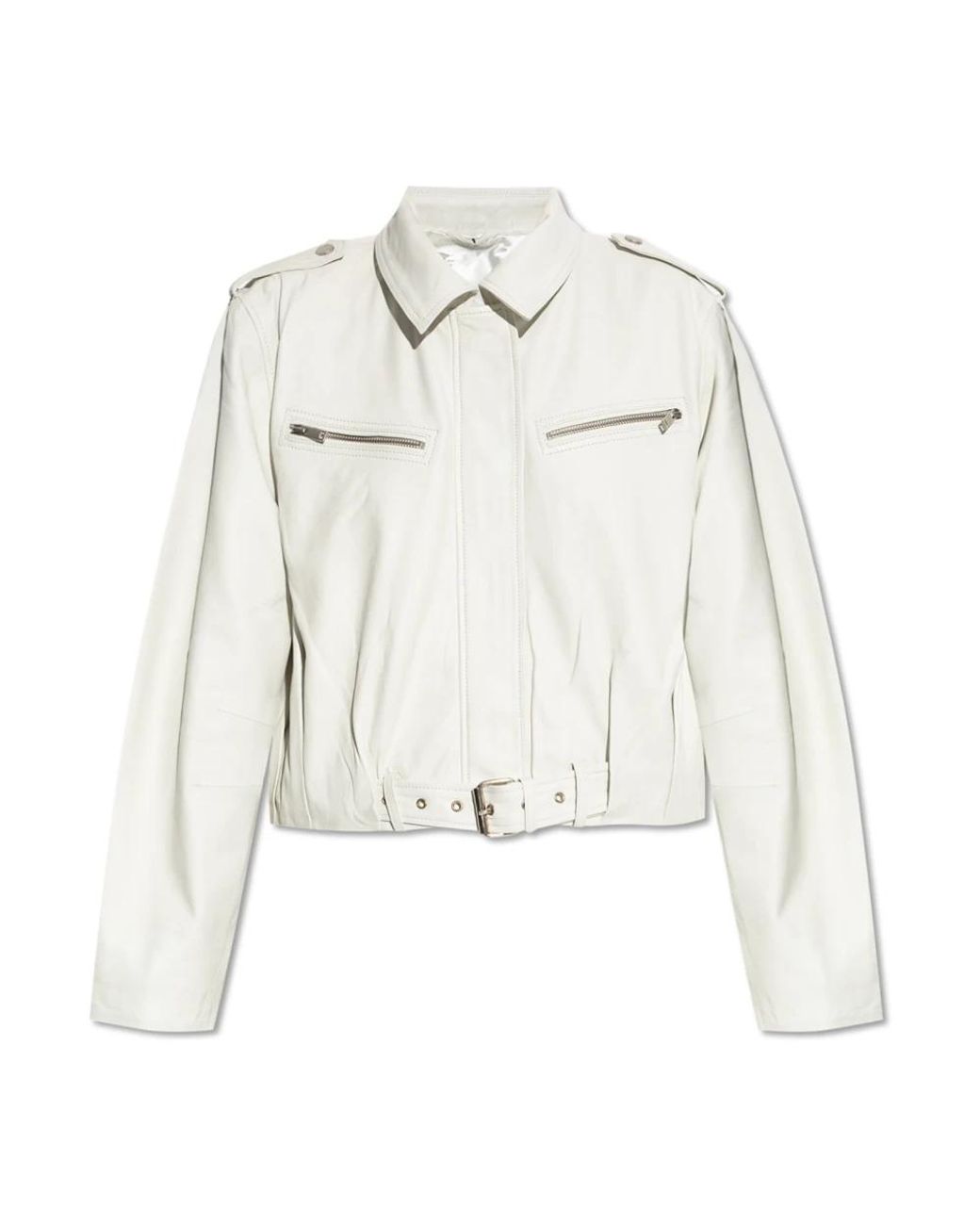 Leather Jackets Gestuz en coloris White
