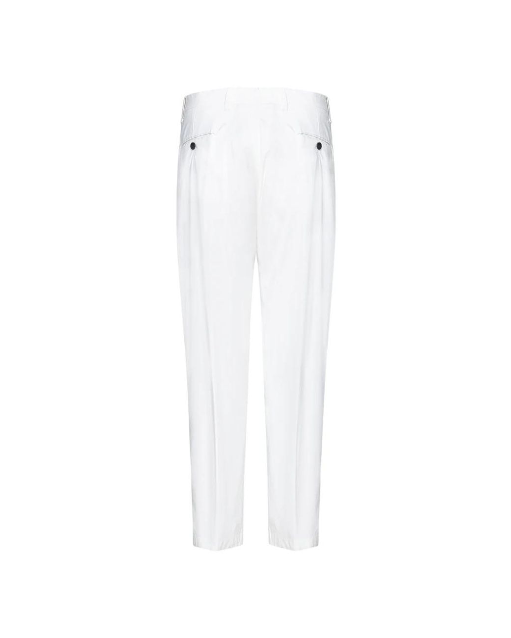 Franzese Collection White Slim-Fit Trousers for men
