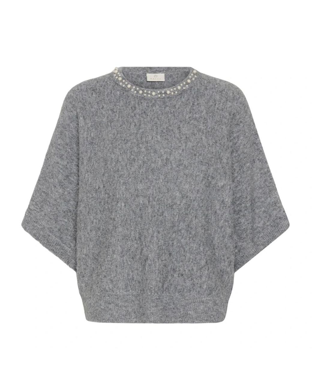 Kaffe Gray Rundhalsstrickpullover
