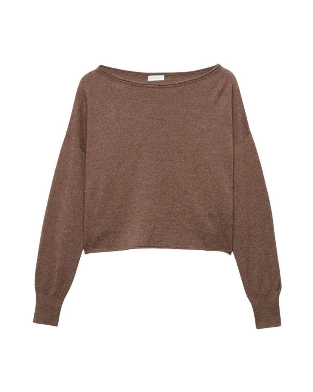 7 For All Mankind Brown Round-Neck Knitwear