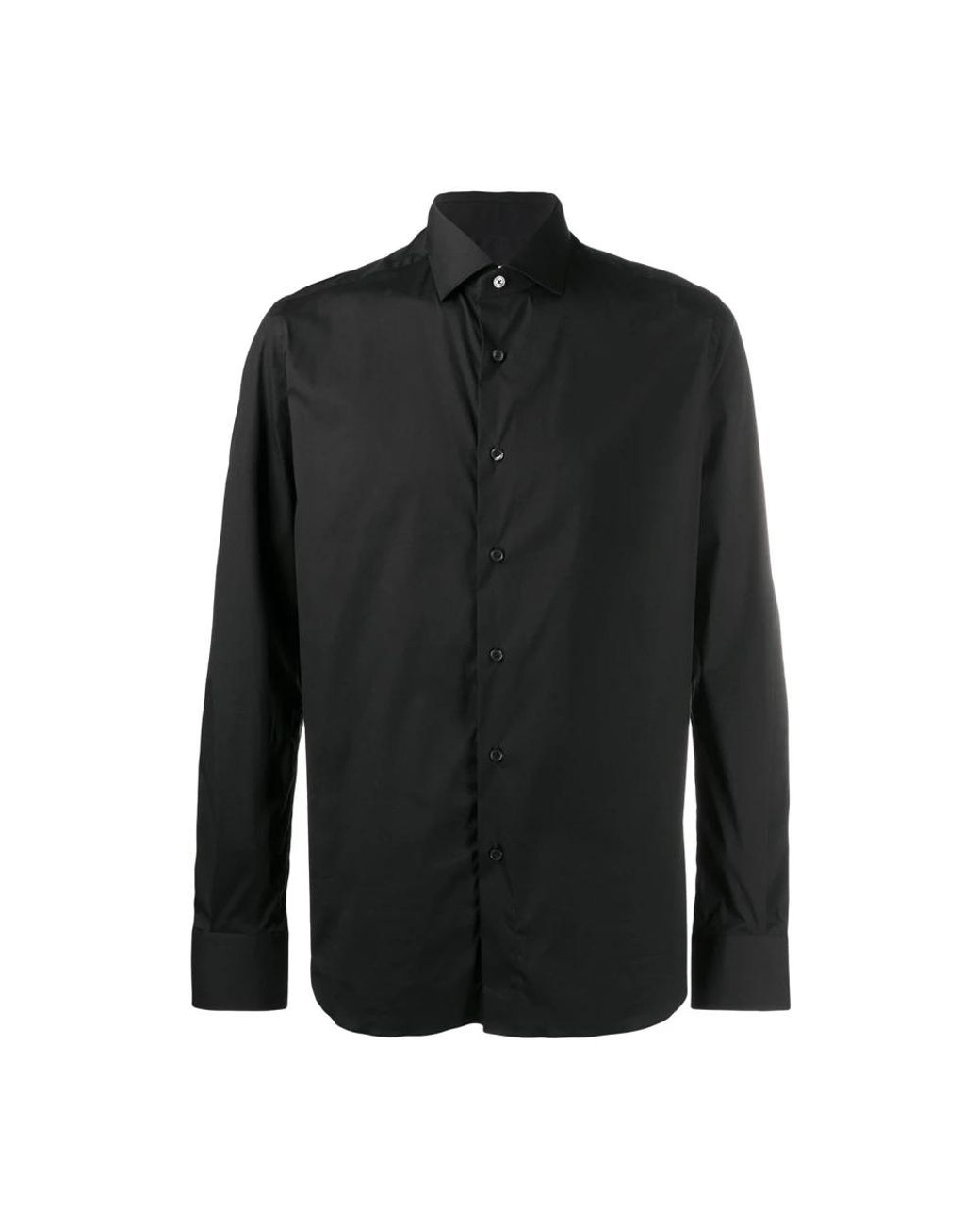 Xacus Overhemden ,Zwart ,Katoen Zwarte Slim-Fit Katoenen Overhemd in het Black voor heren