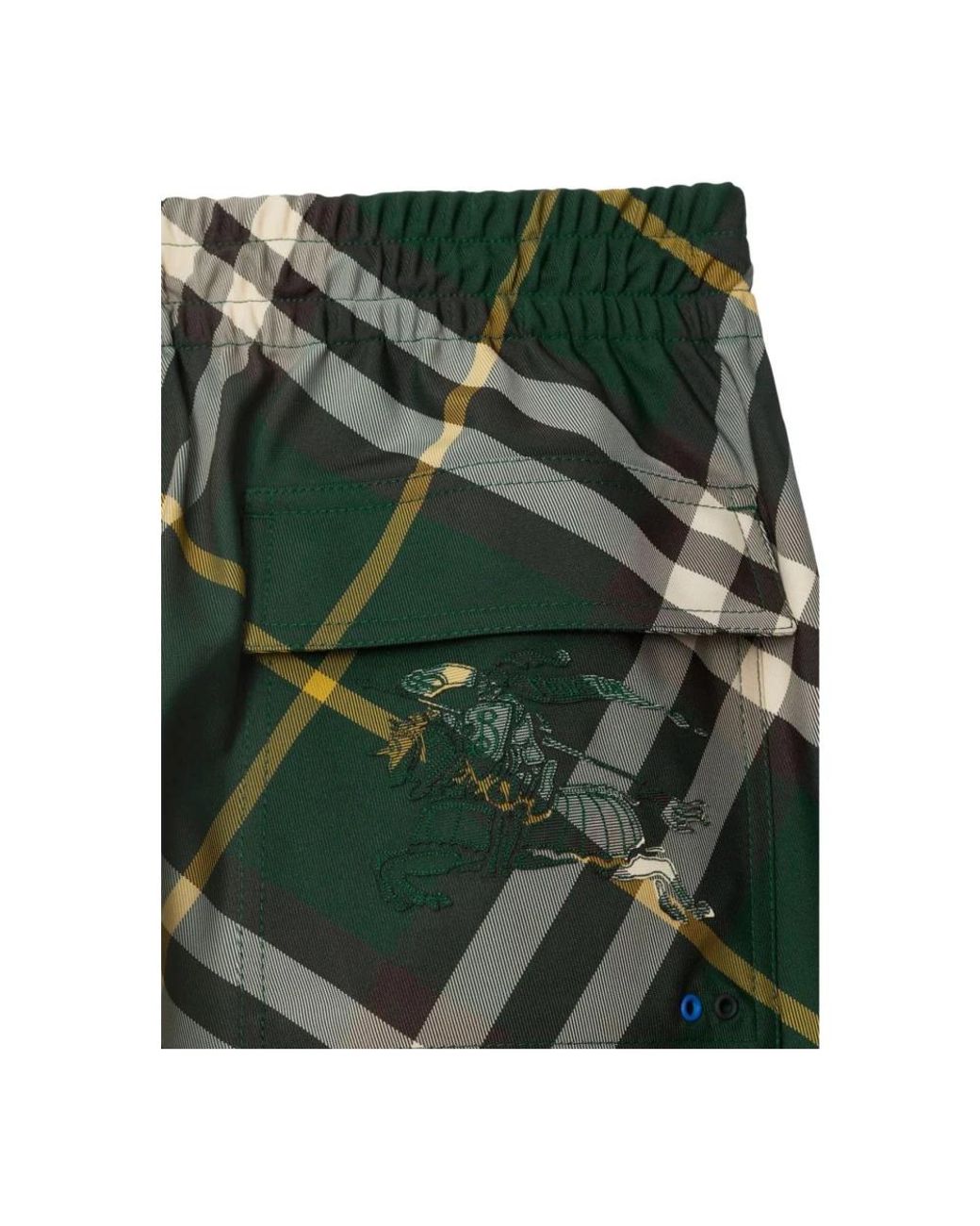 Burberry Green Straight Trousers for men