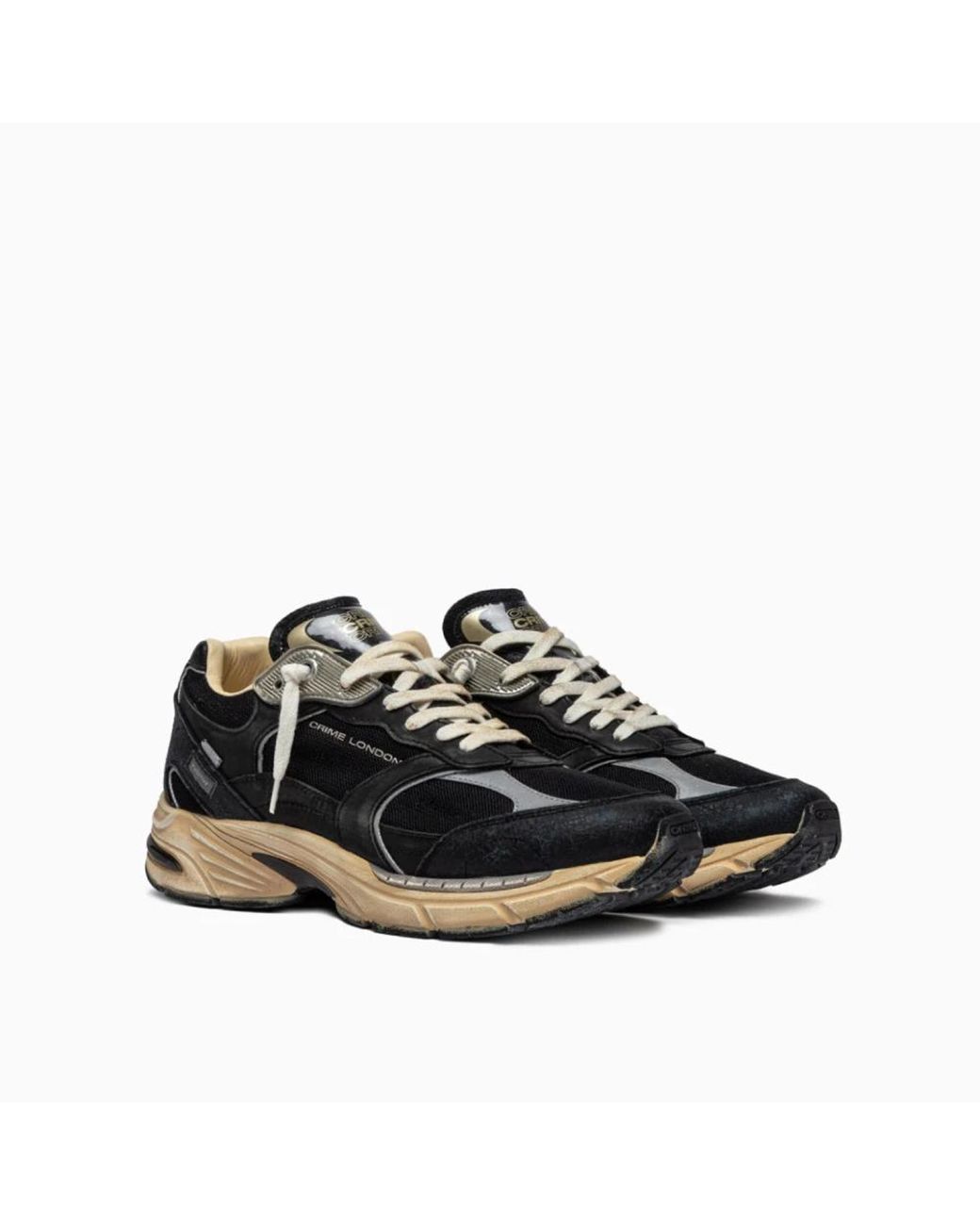 Crime London Black Sneakers