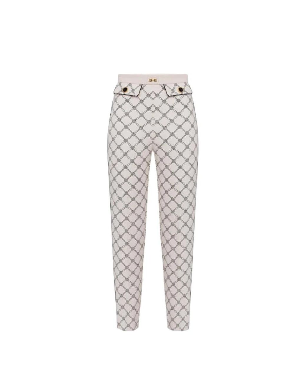 Elisabetta Franchi Gray Cropped Trousers