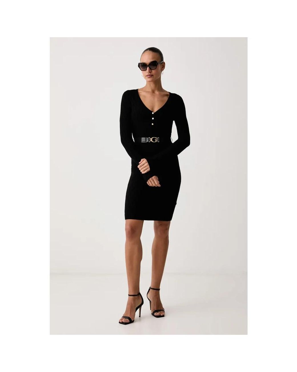 Knitted Dresses Guess de color Black
