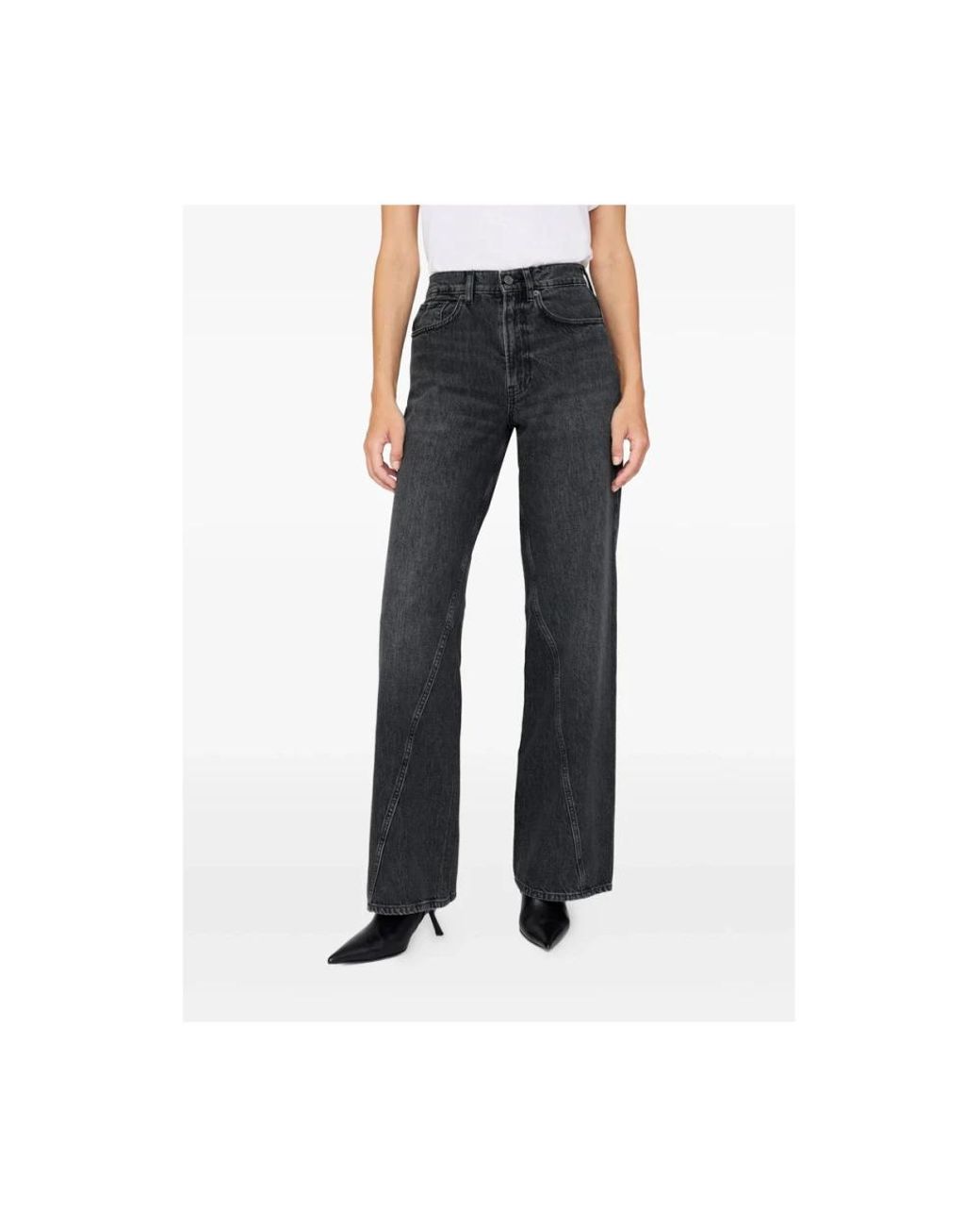 Anine Bing Gray Wide Jeans