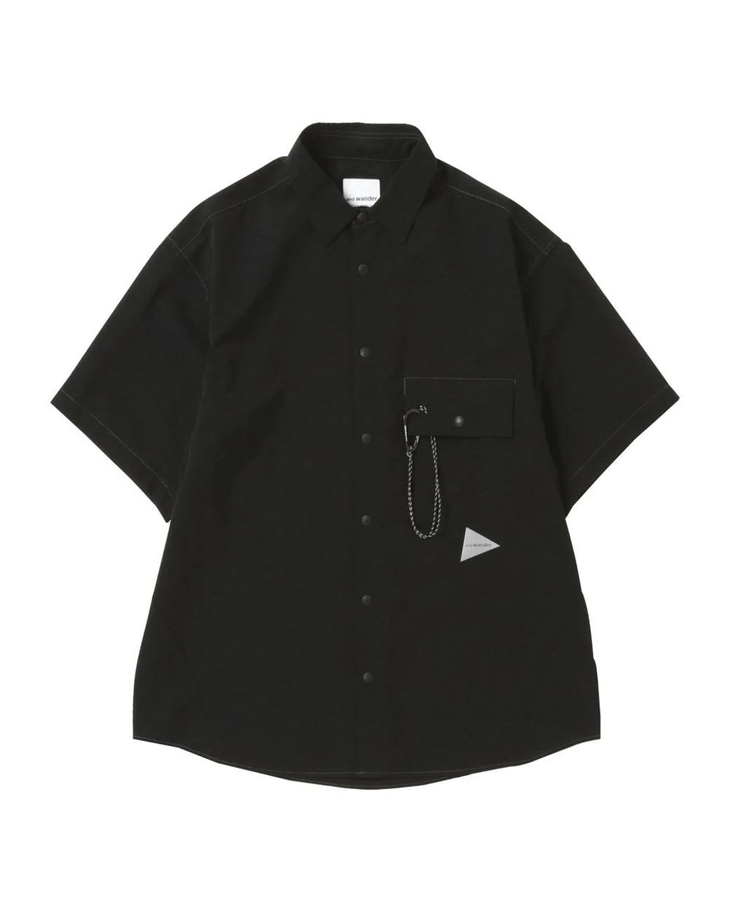 And Wander Black Short Sleeve Shirts for men