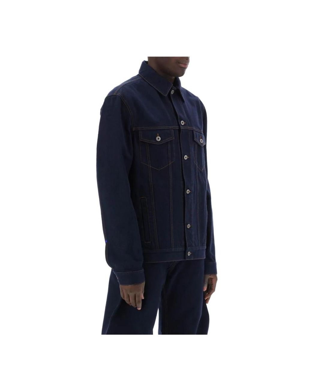 Burberry Blue Denim Jackets for men