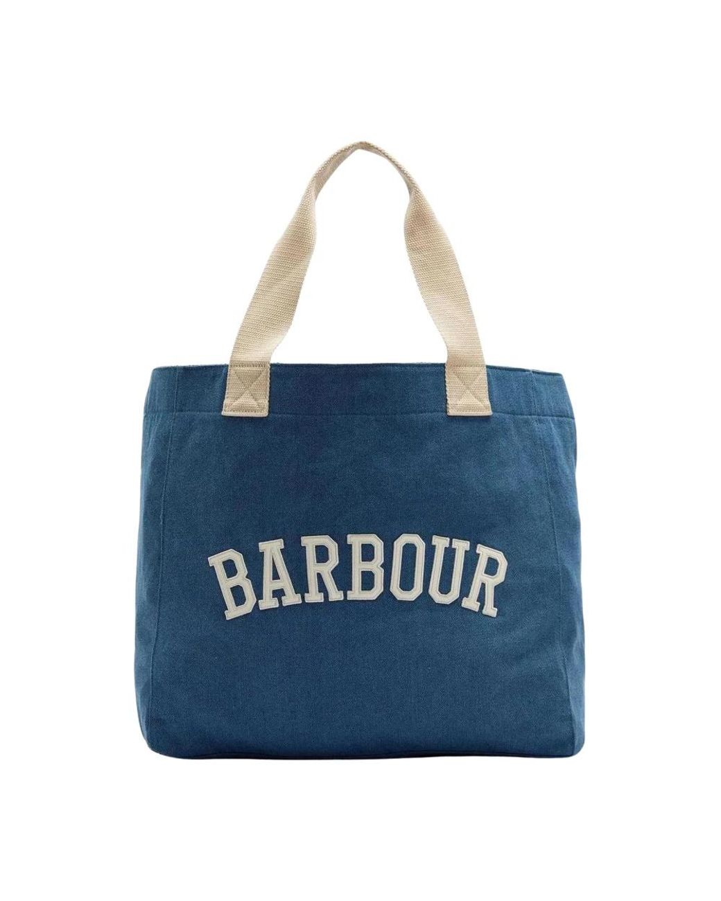 Barbour Blue Shopping Bags