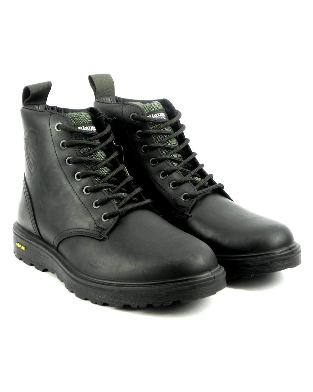 Blauer Stiefeletten in Black für Herren