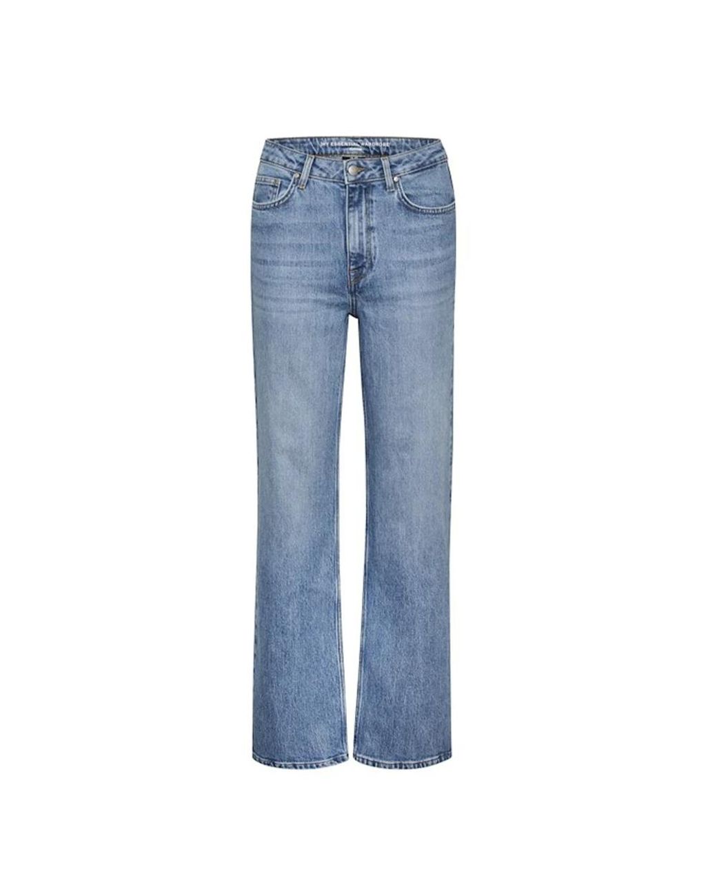 My Essential Wardrobe Jeans ,Blauw ,Hoge Wijde Y Medium Blauwe Jeans in het Blue