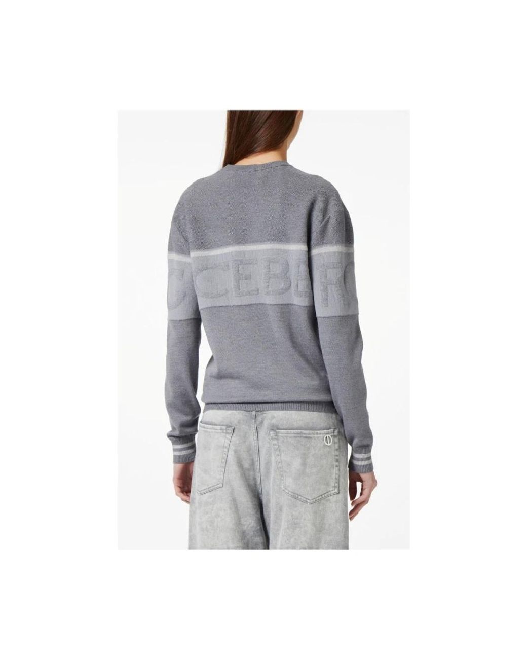 Iceberg Gray Round-Neck Knitwear