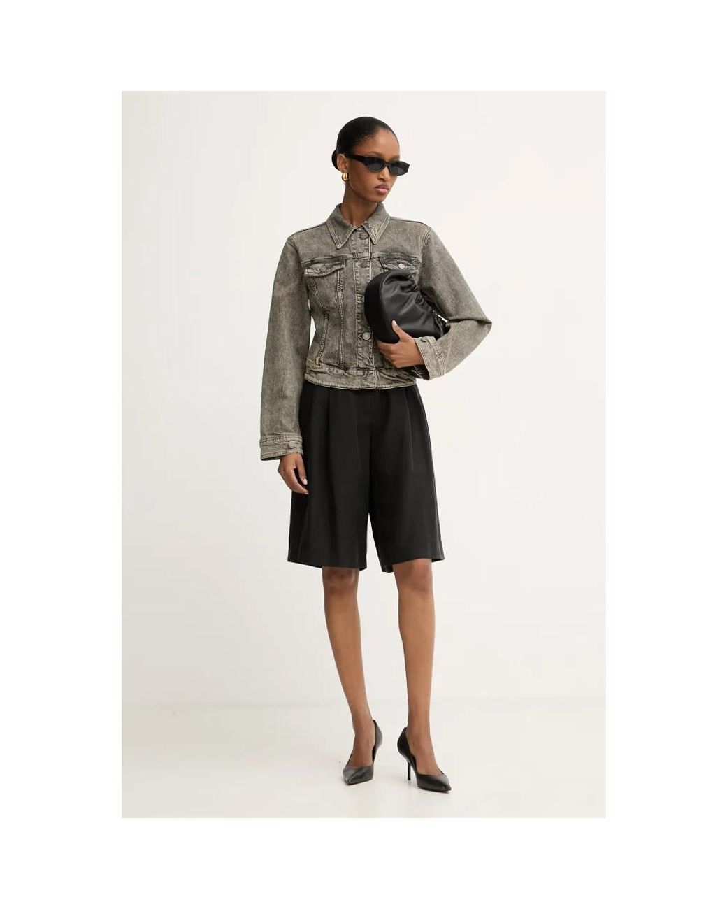 Denim Jackets Pinko en coloris Gray