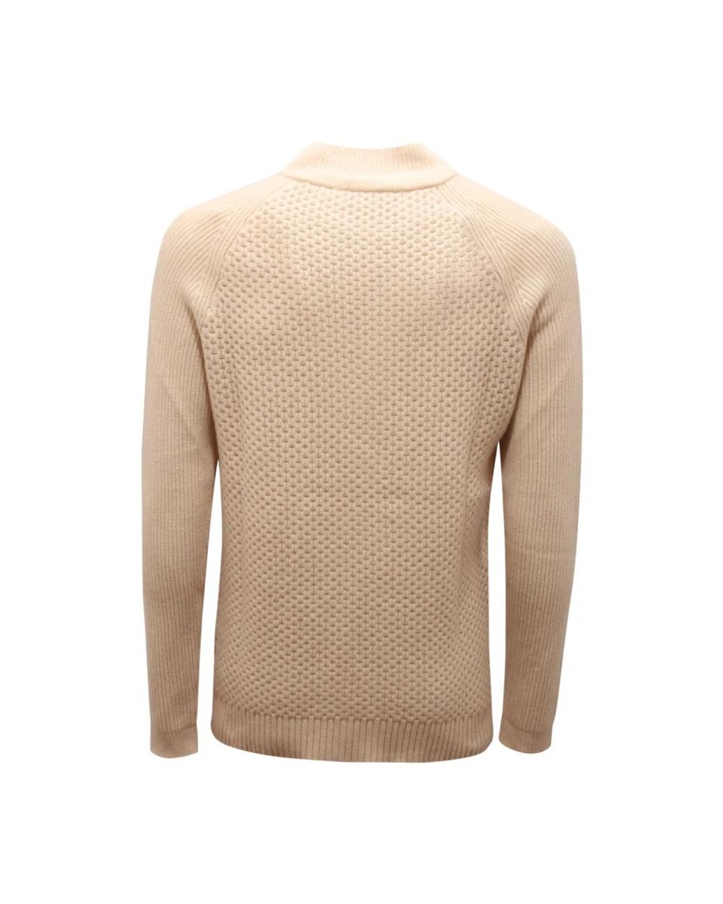 Alpha Studio Truien & Vesten ,Wol Wol Kasjmier Vest Trui Sesamo in het Natural voor heren